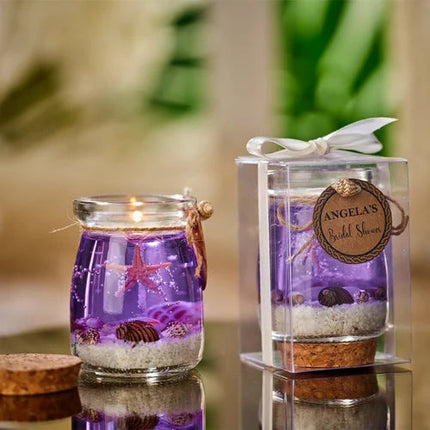 Torocky Ocean Theme Blue Purple Pink Gel Candle