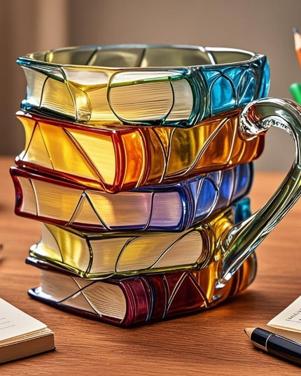 Torocky Handmade Painted Book Mug