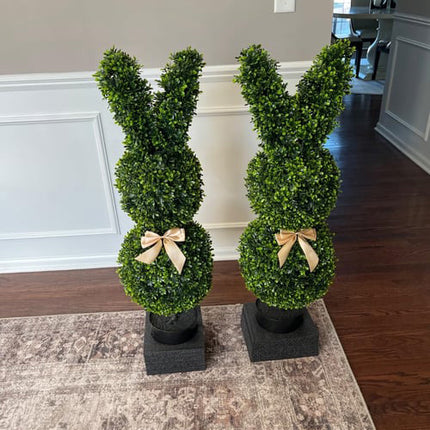 Torocky Artisan-Crafted Bunny Topiary Trees
