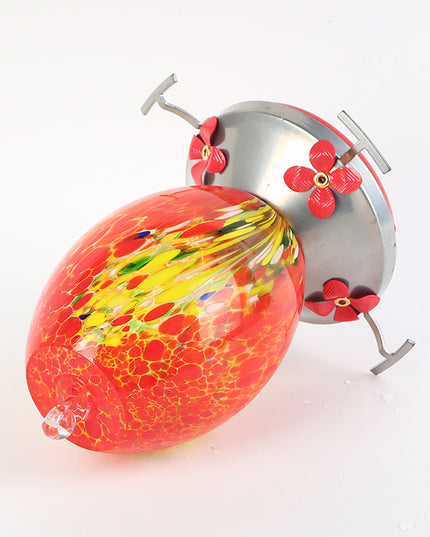 Hummingbird Feeder Hand Blown Glass