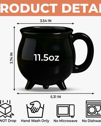 Torocky Ceramic Witch Cauldron Coffee Mug