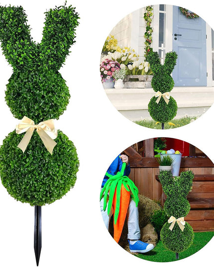 Torocky Artisan-Crafted Bunny Topiary Trees