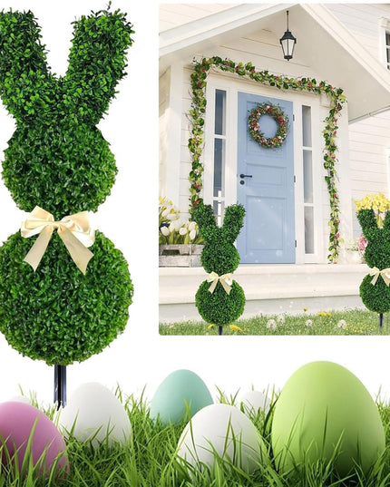 Torocky Artisan-Crafted Bunny Topiary Trees