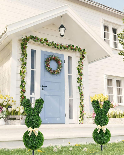 Torocky Artisan-Crafted Bunny Topiary Trees