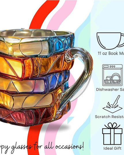 Torocky Handmade Painted Book Mug