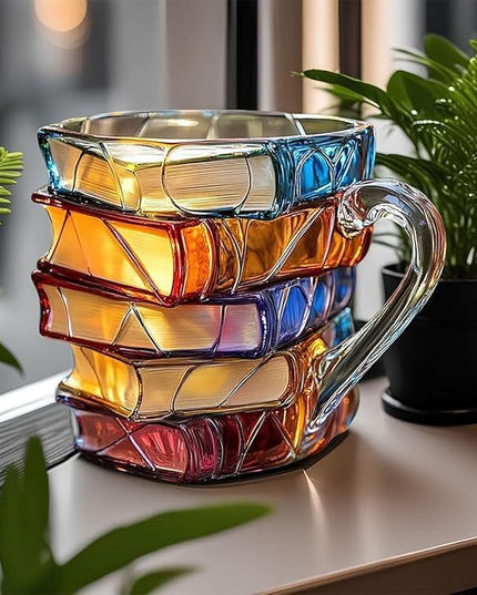 Torocky Handmade Painted Book Mug