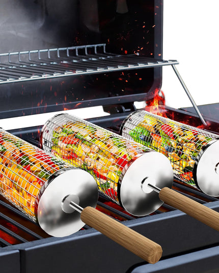 Torocky Rolling Grilling Basket with Handle