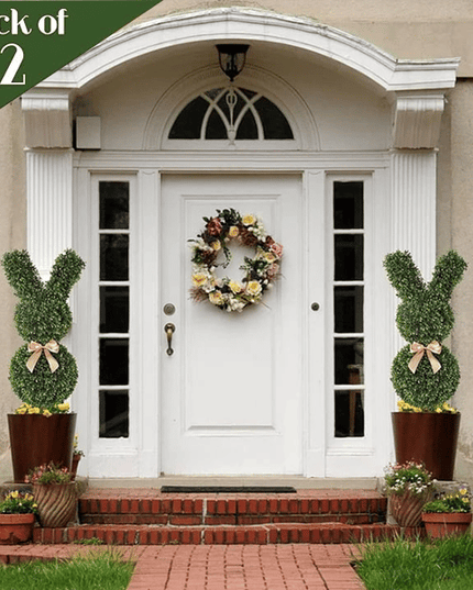 Torocky Artisan-Crafted Bunny Topiary Trees