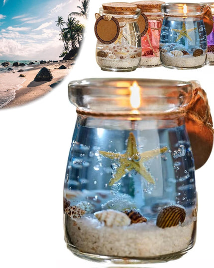 Torocky Ocean Theme Blue Purple Pink Gel Candle