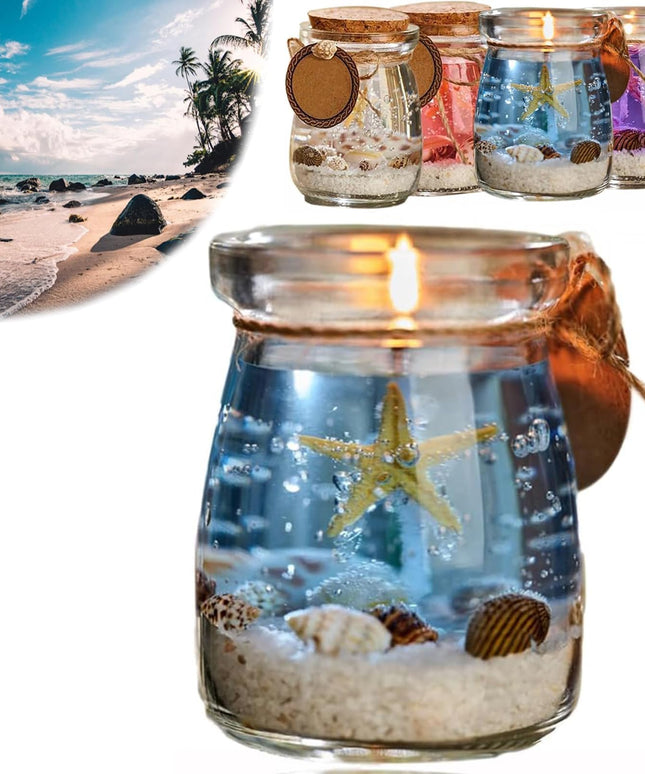 Torocky Ocean Theme Blue Purple Pink Gel Candle