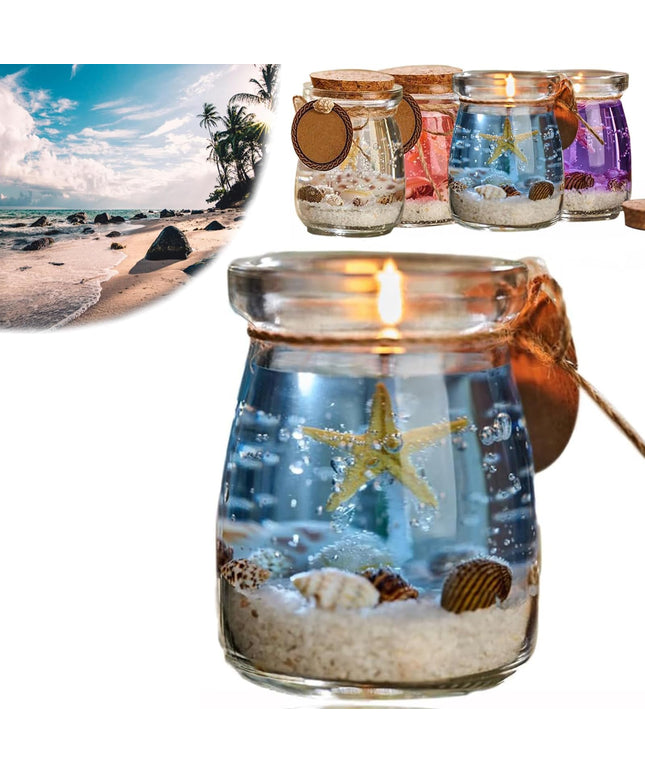 Torocky Ocean Theme Blue Purple Pink Gel Candle